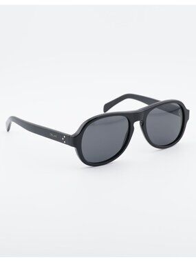 Celine CL40298I 01A Sunglasses Black Aviator Frame, Grey Lenses